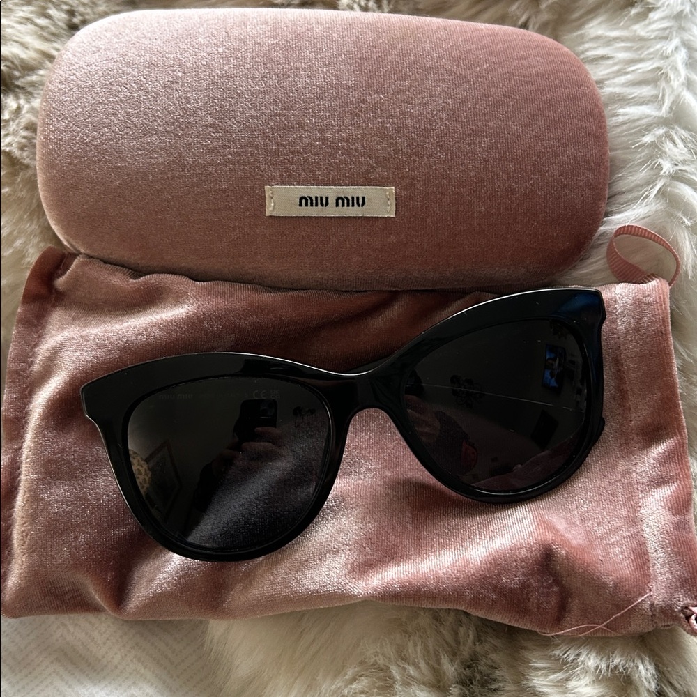 Miu Miu Cat Eye Classic Black Sunglasses